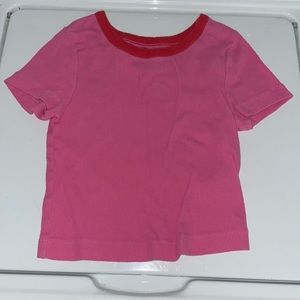 Pink with red trim textured croptop from BDG. Size M